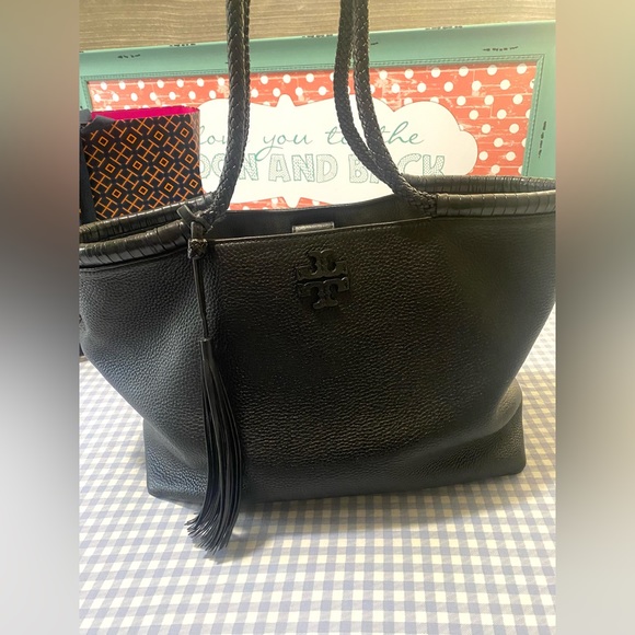 TORY BURCH XL IMPERIAL BLACK RAYLOR TOTE - Picture 3 of 16